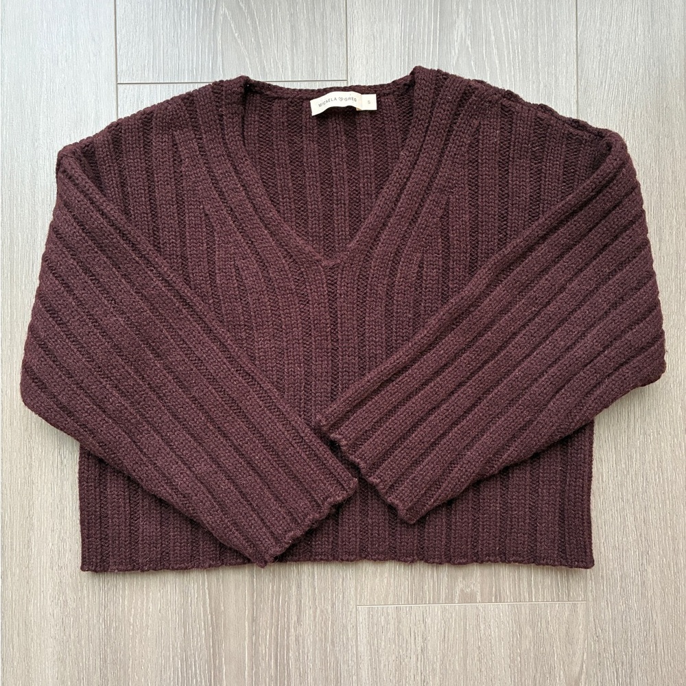 Micaela Greg wool-alpaca v-neck size S